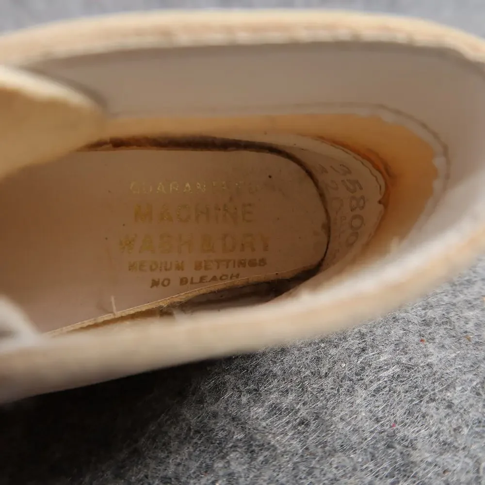 Wee Walkers Baby Shoes 1 Washable Lace Up Sneaker Vintage White Doll Classic